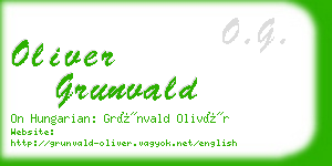 oliver grunvald business card